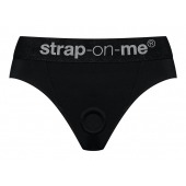 Черные трусики для насадок Heroine Lingerie Harness - size XL - Strap-on-me - купить с доставкой в Тольятти