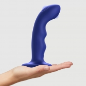 Синяя насадка-стимулятор Strap-On-Me Tapping Dildo Wave - Strap-on-me - купить с доставкой в Тольятти