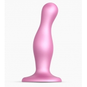 Розовая насадка Strap-On-Me Dildo Plug Curvy size M - Strap-on-me - купить с доставкой в Тольятти