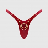 Красный пояс для фиксации насадок Strap-On-Me Leatherette Harness Fabulous - Strap-on-me - купить с доставкой в Тольятти