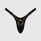 Черный пояс для фиксации насадок Strap-On-Me Leatherette Harness Fabulous - Strap-on-me - купить с доставкой в Тольятти