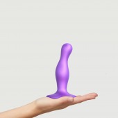 Фиолетовая насадка Strap-On-Me Dildo Plug Curvy size S - Strap-on-me - купить с доставкой в Тольятти