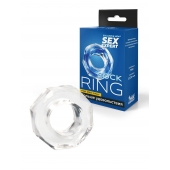Прозрачное эрекционное кольцо в форме гайки - Sex Expert - в Тольятти купить с доставкой