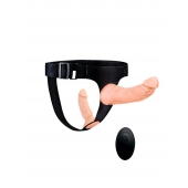 Женский страпон с 2 насадками, вибрацией и пультом ДУ - Erowoman-Eroman - купить с доставкой в Тольятти