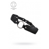 Черный кожаный чокер-ошейник со скруглёнными углами - Pecado - купить с доставкой в Тольятти