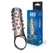 Дымчатая насадка на пенис с выпуклостями - 11 см. - Sex Expert - в Тольятти купить с доставкой