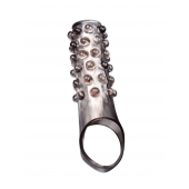 Дымчатая насадка на пенис с выпуклостями - 11 см. - Sex Expert - в Тольятти купить с доставкой