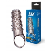 Дымчатая насадка на пенис с шипами и выпуклостями - 12 см. - Sex Expert - в Тольятти купить с доставкой