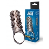 Дымчатая насадка на пенис с шипами и выпуклостями - 12,5 см. - Sex Expert - в Тольятти купить с доставкой