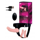 Женский страпон с 3 насадками и вибрацией - Erowoman-Eroman - купить с доставкой в Тольятти