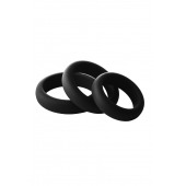 Набор из 3 черных эрекционных колец Smooth Silicone Cockring Pack - Dream Toys - в Тольятти купить с доставкой