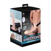 Телесный полый страпон с вибрацией Erection Agents - 24,1 см. - NMC - купить с доставкой в Тольятти