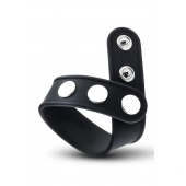 Черное эрекционное кольцо на кнопках - Blush Novelties - в Тольятти купить с доставкой