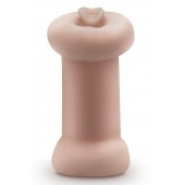 Телесный люминесцентный двусторонний мастурбатор Tasha - Blush Novelties - в Тольятти купить с доставкой