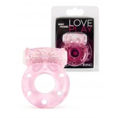Розовое эрекционное виброкольцо с бабочкой - 1137 - в Тольятти купить с доставкой