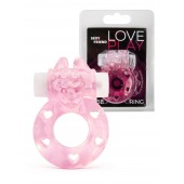 Розовое эрекционное виброкольцо в форме зайчика - 1137 - в Тольятти купить с доставкой