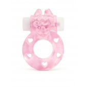 Розовое эрекционное виброкольцо в форме зайчика - 1137 - в Тольятти купить с доставкой