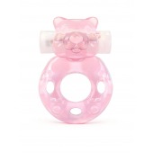 Розовое эрекционное виброкольцо в форме мишки - 1137 - в Тольятти купить с доставкой