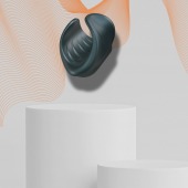 Серый сквозной мастурбатор с вибрацией Manwan Starter - Manwan - в Тольятти купить с доставкой