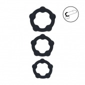 Набор из 3 эрекционных колец Beaded Silicone Cockring Set - Shots Media BV - в Тольятти купить с доставкой