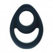 Черное эрекционное кольцо Double Ergo Silicone Cockring - Shots Media BV - в Тольятти купить с доставкой