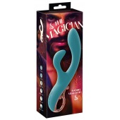 Бирюзовый вибратор-кролик The Magician Rabbit Vibrator - 22,5 см. - Orion