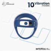 Синее интерактивное эрекционное виброкольцо Rank - Intoyou - в Тольятти купить с доставкой