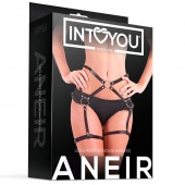 Черные стрепы на бёдра Aneir - Intoyou - купить с доставкой в Тольятти