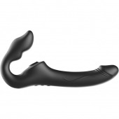 Черный безремневой страпон с 3 моторами - Ibiza - купить с доставкой в Тольятти