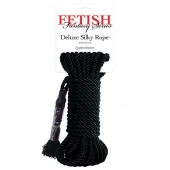 Черная веревка для фиксации Deluxe Silky Rope - 9,75 м. - Pipedream - купить с доставкой в Тольятти