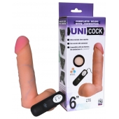 Фаллическая насадка Харнесс UNICOCK 6  с вибрацией - 18 см. - LOVETOY (А-Полимер) - купить с доставкой в Тольятти