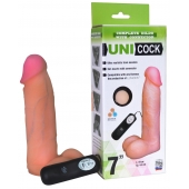 Фаллическая насадка Харнесс UNICOCK 7  с вибрацией - 19 см. - LOVETOY (А-Полимер) - купить с доставкой в Тольятти