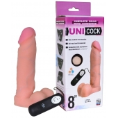 Фаллическая насадка Харнесс UNICOCK 8  с вибрацией - 20 см. - LOVETOY (А-Полимер) - купить с доставкой в Тольятти
