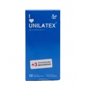 Классические презервативы Unilatex Natural Plain - 12 шт. + 3 шт. в подарок - Unilatex - купить с доставкой в Тольятти