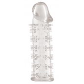 Гелевая прозрачная насадка с шипами - 12 см. - Toyfa Basic - в Тольятти купить с доставкой