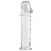 Гладкая прозрачная насадка с усиками под головкой - 12,5 см. - Toyfa Basic - в Тольятти купить с доставкой