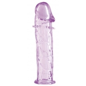 Гладкая фиолетовая насадка с усиками под головкой - 12,5 см. - Toyfa Basic - в Тольятти купить с доставкой