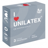 Презервативы с рёбрами Unilatex Ribbed - 3 шт. - Unilatex - купить с доставкой в Тольятти