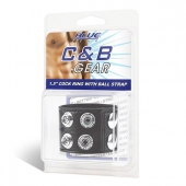 Ремень на член и мошонку 1.5  Cock Ring With Ball Strap - BlueLine - купить с доставкой в Тольятти