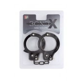 Чёрные наручники из листового металла BONDX METAL CUFFS BLACK - Dream Toys - купить с доставкой в Тольятти