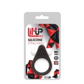 Чёрное эрекционное кольцо LIT-UP SILICONE STIMU RING 1 BLACK - Dream Toys - в Тольятти купить с доставкой