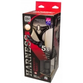 Пояс харнесс премиум класса WOMAN SIMPLEX(S) с 3 черными насадками - LOVETOY (А-Полимер) - купить с доставкой в Тольятти