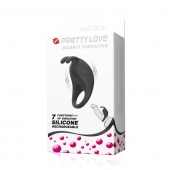 Чёрное эрекционное кольцо с вибрацией Rabbit Vibrator - Baile - в Тольятти купить с доставкой