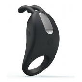 Чёрное эрекционное кольцо с вибрацией Rabbit Vibrator - Baile - в Тольятти купить с доставкой