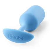 Голубая пробка для ношения B-vibe Snug Plug 3 - 12,7 см. - b-Vibe