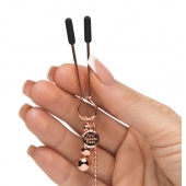 Золотистые зажимы для сосков и клитора All Sensation Nipple and Clitoral Chain - Fifty Shades of Grey - купить с доставкой в Тольятти