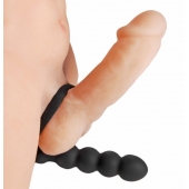 Насадка для двойного проникновения Double Fun Cock Ring with Double Penetration Vibe - XR Brands - в Тольятти купить с доставкой