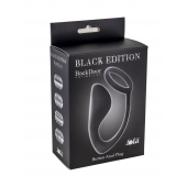Чёрное эрекционное кольцо с анальной пробкой Button Anal Plug - Lola Games - в Тольятти купить с доставкой