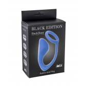 Синее эрекционное кольцо с анальной пробкой Button Anal Plug - Lola Games - в Тольятти купить с доставкой