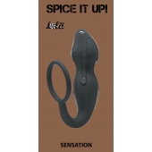 Серое эрекционное кольцо Sensation с анальным стимулятором - Lola Games - в Тольятти купить с доставкой